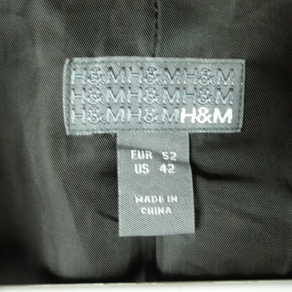 H&M Corduroy Blazer‎ Sports Jacket Mens SZ 42 3 Button Preppy Dark Academic